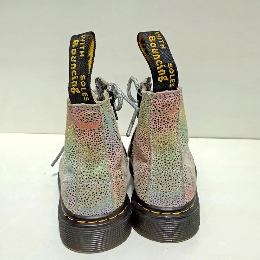 Dr. Martens Toddler 1460 Pascal Iridescent Lace Up Boots